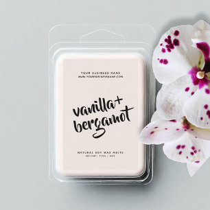 Modern neutral soy wax melts label