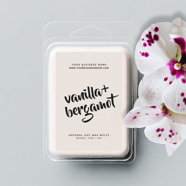 Modern neutral soy wax melts label (Creator Uploaded)