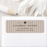 Modern Neutral Stripes Graduation Return Address<br><div class="desc">Modern Neutral Stripes Graduation Return Address Label.</div>