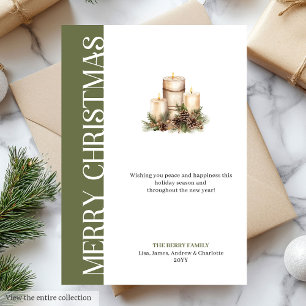 Modern Neutral Tones Christmas Greeting Card
