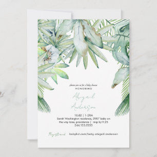 Modern Neutral Tropical Baby Shower Invitation