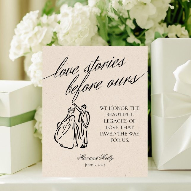 Modern Neutral Wedding Family Generation Heritage Pedestal Sign (Modern Neutral Wedding Family Generation Heritage Pedestal Sign)