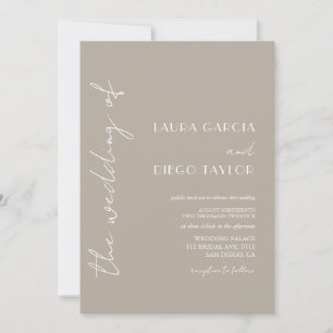 Modern Neutral Wedding Invitation