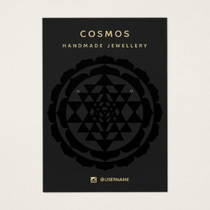 Modern New Age Black Earring Jewelry Display Card