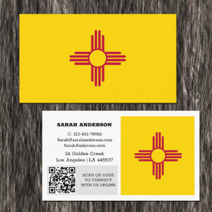Modern New Mexico Business Card, Flag / USA Card