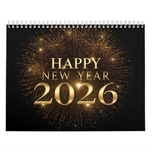 modern new year 2026 wall calendar
