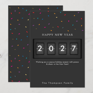 Modern New Year Simple Countdown Confetti