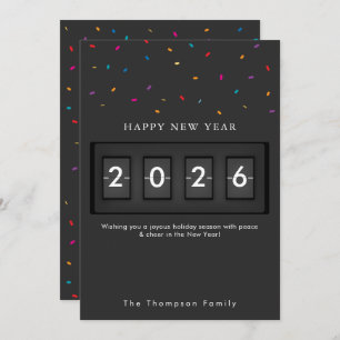 Modern New Year Simple Countdown Confetti