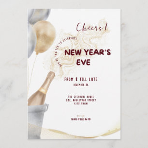 Modern New Year's Eve Party Celebration 2026 Invitation