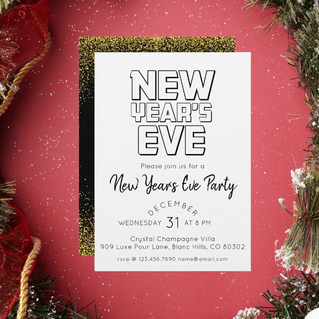 Modern New Year's Eve Party  Invitation (Creator Uploaded)