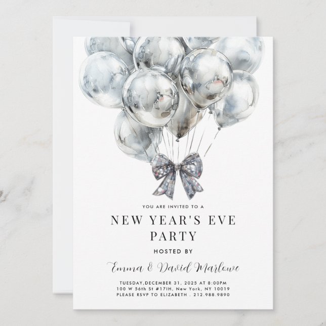 Modern New Year's Eve Party Invitation (Front)