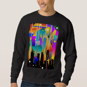 Modern New York Geometrical Shapes Abstract Sweatshirt