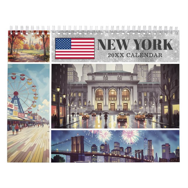 Modern New York USA  Calendar (Cover)