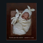 Modern Newborn Baby Photo Gift Family Keepsake Acrylic Print<br><div class="desc">Modern Newborn Baby Photo Acrylic Print with your image of choice as well as name and date of birth - a beautiful gift for grandparents,  siblings,  family members.</div>