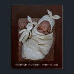 Modern Newborn Baby Photo Gift Family Keepsake Acrylic Print<br><div class="desc">Modern Newborn Baby Photo Acrylic Print with your image of choice as well as name and date of birth - a beautiful gift for grandparents,  siblings,  family members.</div>