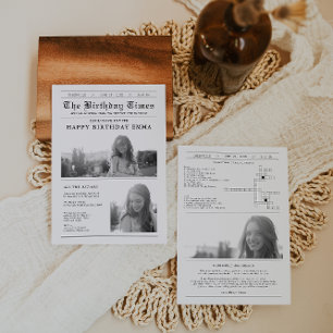 Modern Newspaper Birthday Party