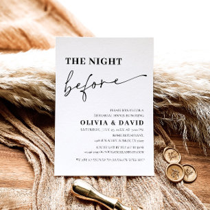 Modern Night Before Rehearsal Dinner Invitation