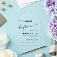 Modern Night Before Rehearsal Dinner Invitation
