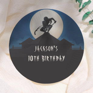 Modern Ninja Warrior Birthday Party Paper Plate