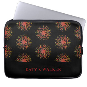 Modern & Non-traditional Mandala in Multicolored Laptop Sleeve