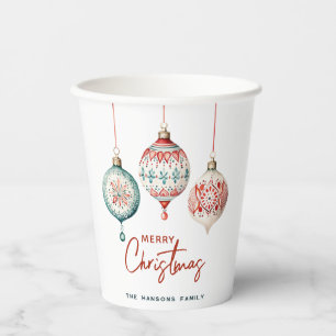 Modern Nordic Style Ornaments Merry Christmas Paper Cups