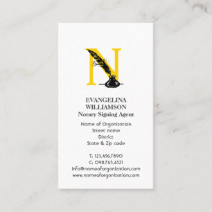 Modern NOTARY AGENT Custom LOGO Business Card