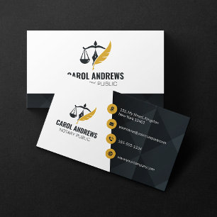 Modern Notary Loan Signing Agent Notary Public Business Card