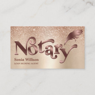 Modern Notary Loan Signing Agent Professional Business Card