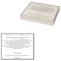 Modern notary public acknowledgement seal