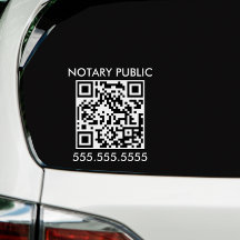 Modern Notary Public Business QR Code