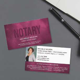 Modern Notary Public Loan Signing Agent Photo Business Card