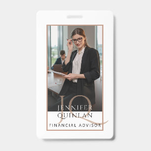 Modern Notary Public Photo ID Badge