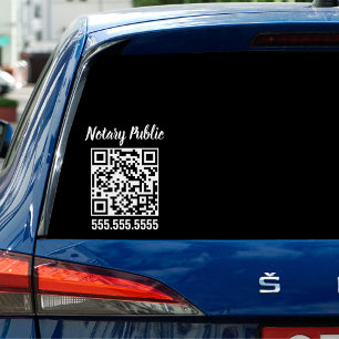 Modern Notary Public Script Business QR Code