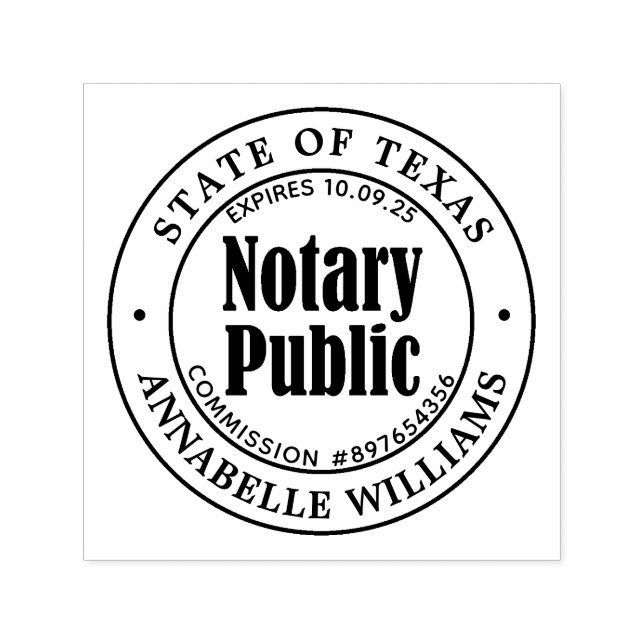 Modern Notary Public  Self-inking Stamp (Design)