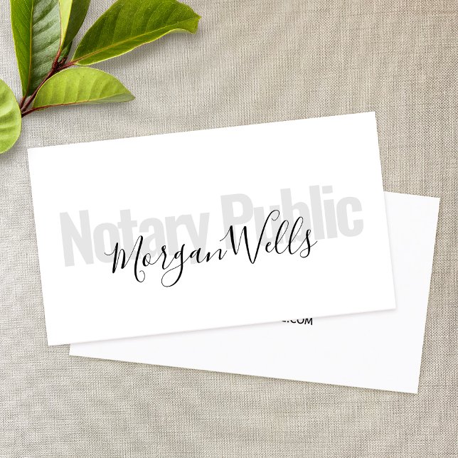Modern Notary Public Signing Agent  Business Card (Creator Uploaded)