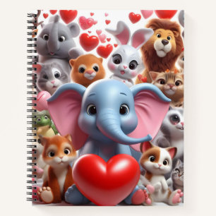 Modern Notebook with Animals