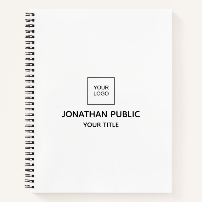 Modern Notebooks Add Company Logo Here (Front)