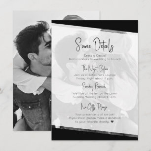 Modern Nothing Fancy Casual Wedding Details Enclosure Card