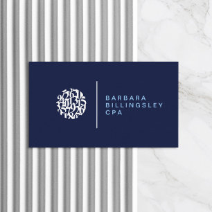 Modern Numbers Logo II Accountant Business Card