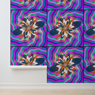 Modern Nursery Colourful Floral Mandala Art Wallpaper