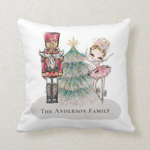 Modern Nutcracker Ballet Ballerina Christmas Tree Cushion
