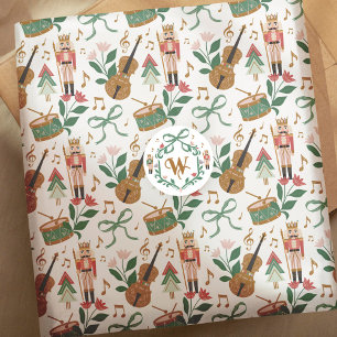 Modern Nutcracker Christmas Bow Ribbon Music Tissue Paper
