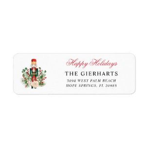 Modern Nutcracker Christmas Holiday Return Address