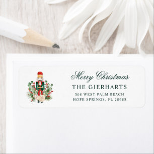 Modern Nutcracker Merry Christmas Return Address