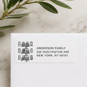 Modern NYC Moving Return Address Label