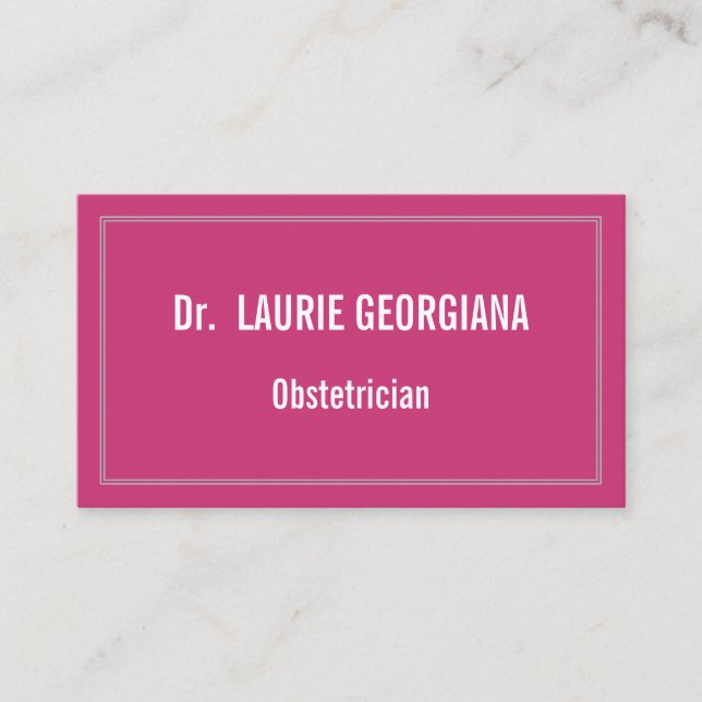 Modern Obstetrician Business Card (Front)