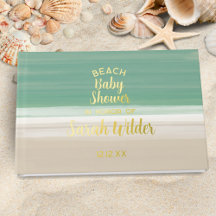 Modern Ocean Beach Baby Shower Thank You Message