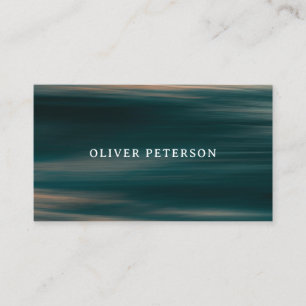 Modern ocean beachy blue business card