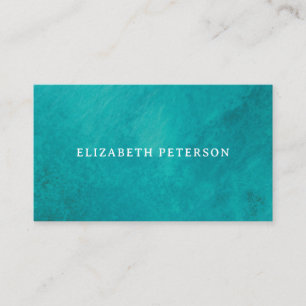 Modern ocean beachy blue business card