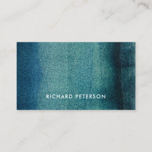 Modern ocean beachy blue business card